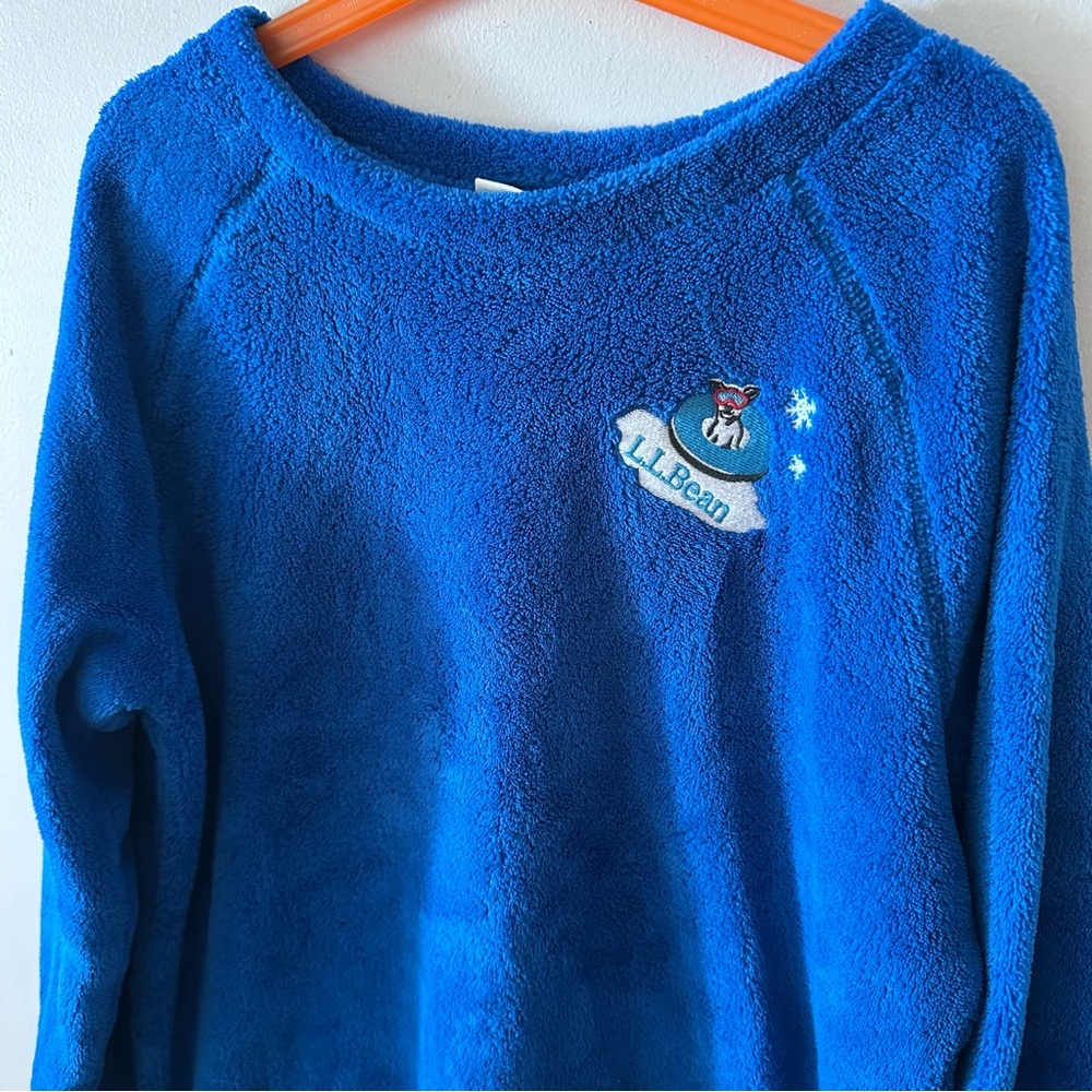 L.L. Bean Vibrant Blue Fleece Sweater